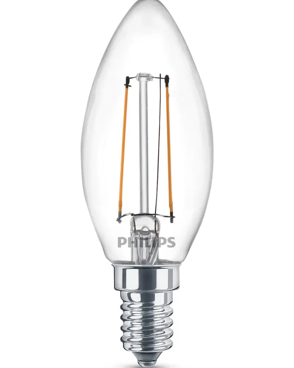 PHILIPS LED kronlampa 2W E14 2-pack