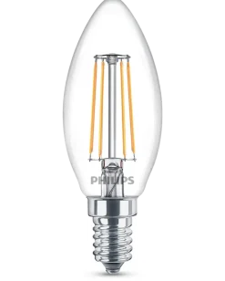 PHILIPS LED kronlampa 4,3W E14 2-pack