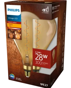 PHILIPS LED-lampa filament 4,5W E27 A160 guld