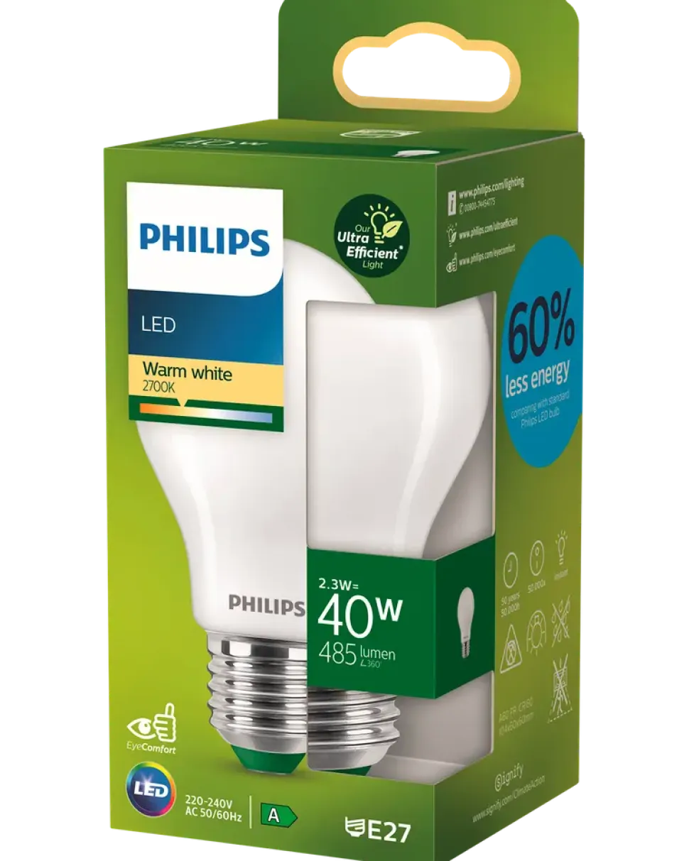 PHILIPS LED-normallampa 2,3W E27 A60