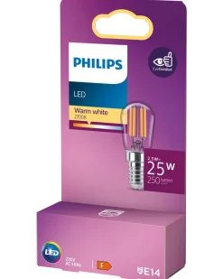 PHILIPS LED-päronlampa 2,5W E14 T25S