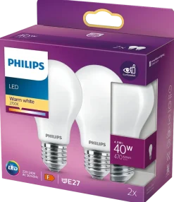 PHILIPS normallampa 5W E27 A60 2-pack
