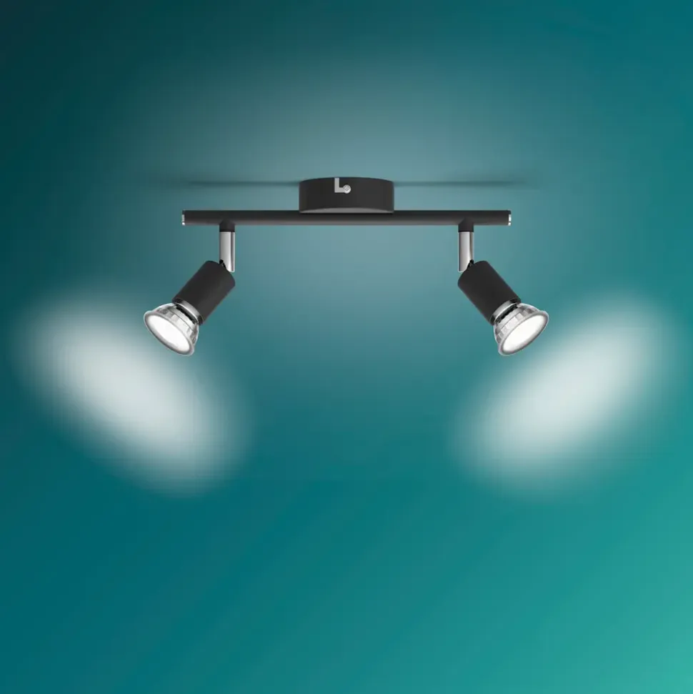 PHILIPS Spotlampe Limbali GU10 2 spot - svart
