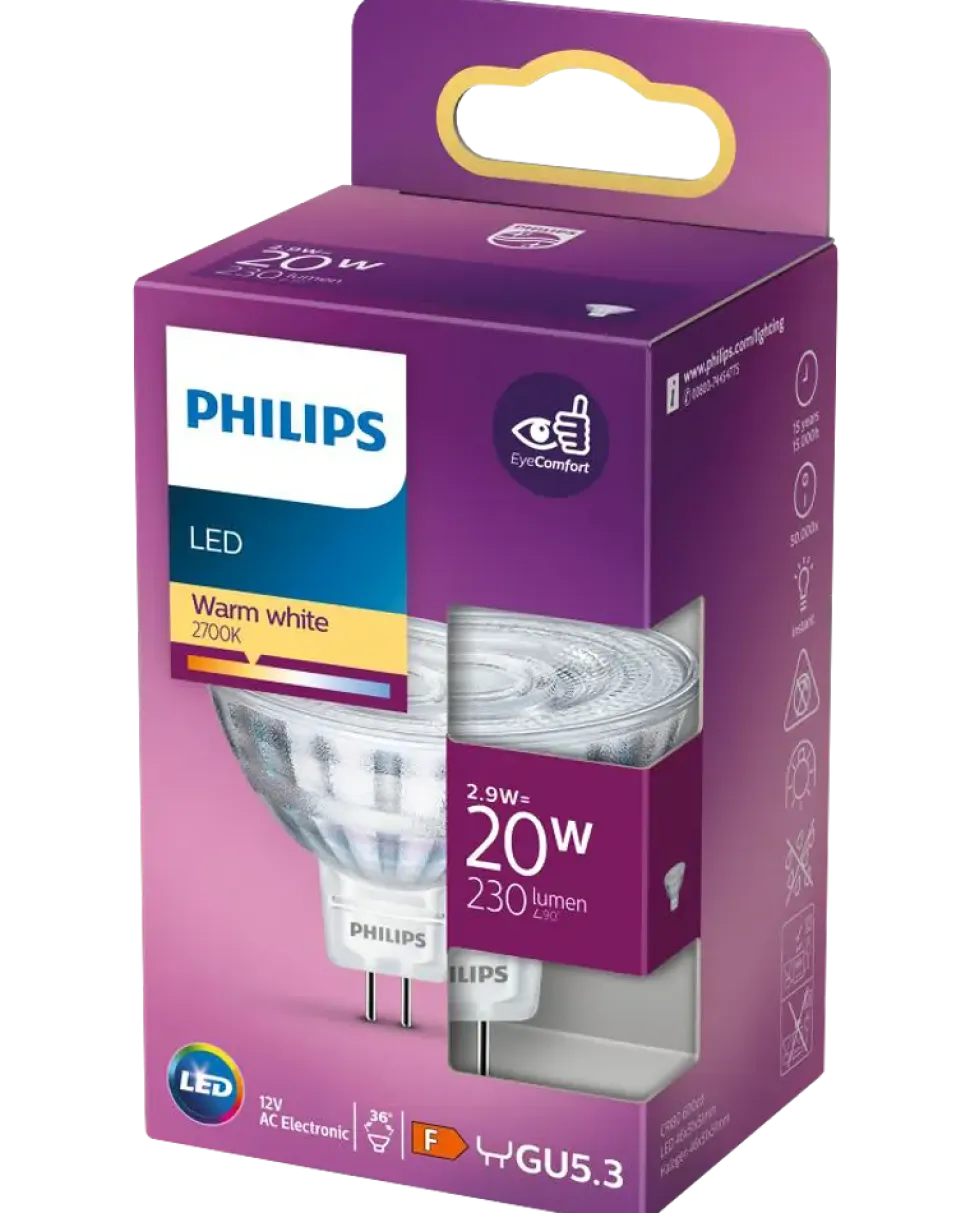 PHILIPS Stiftlampa 2,9W GU5,3 MR16