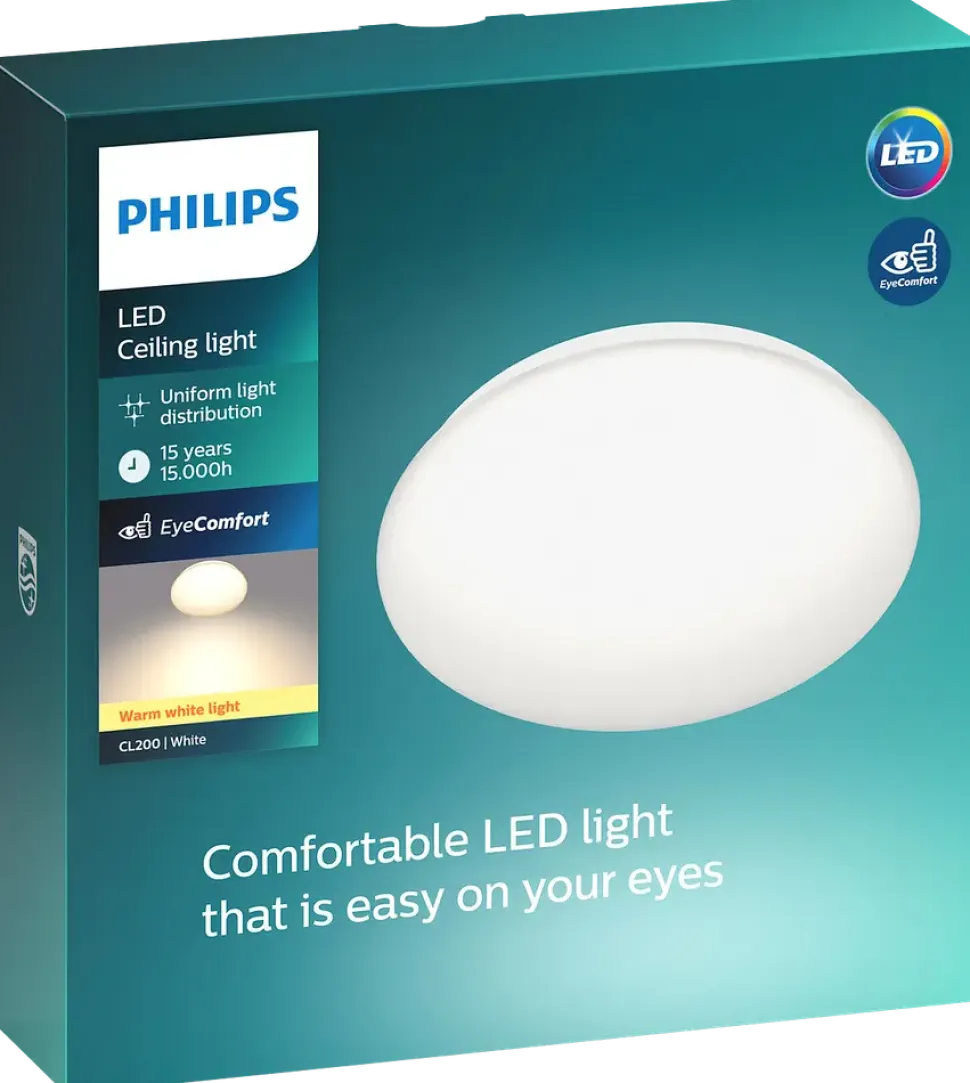 PHILIPS Taklampa Moire Ø32cm 17W - vit