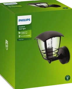 PHILIPS Vägglampa Creek Up Svart