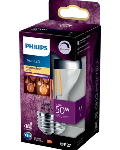 PHILIPS 7,2W E27 dimbar spegelkåpa