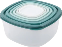 Plastbackar med lock - 6 st.