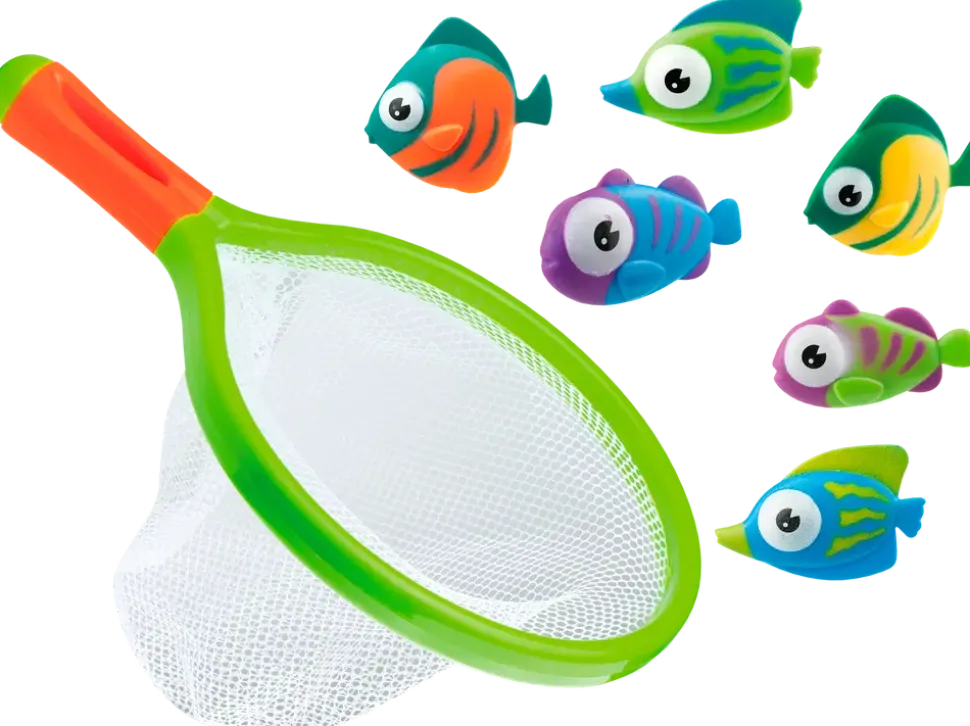 Play Fun - Fiskespel med nät och 6 fiskar