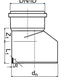 Pp-ht reduktionsrör 50x32mm