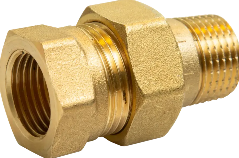 Radiatorkoppling 1/2'' rak - mässing