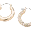 Örhängen chunky hoops 2 par - guld