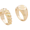 Ring bred 4 st - guld