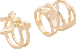 Ring rosett 2 st - guld