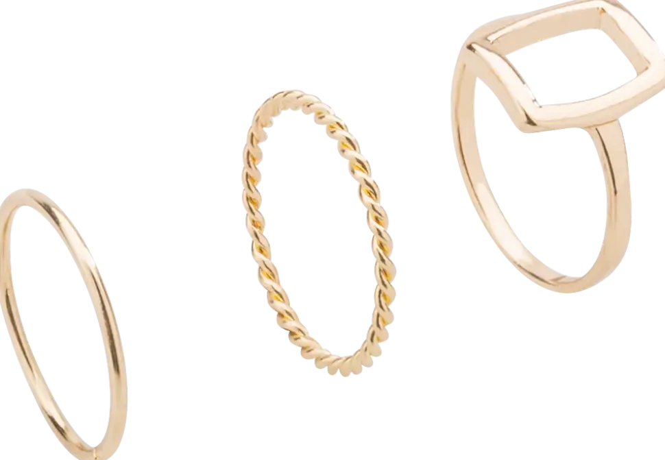 Ring smal 3 st - guld