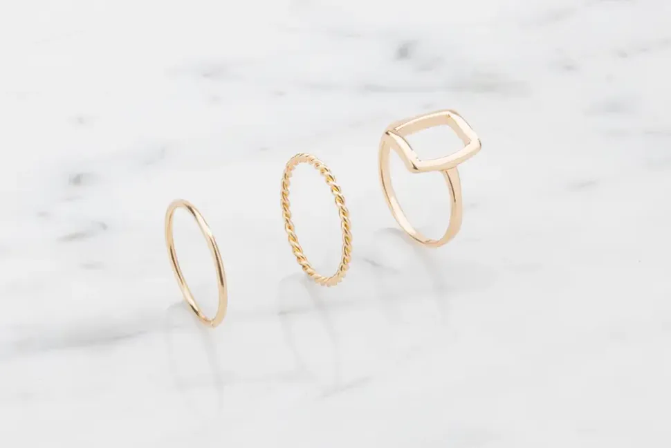 Ring smal 3 st - guld