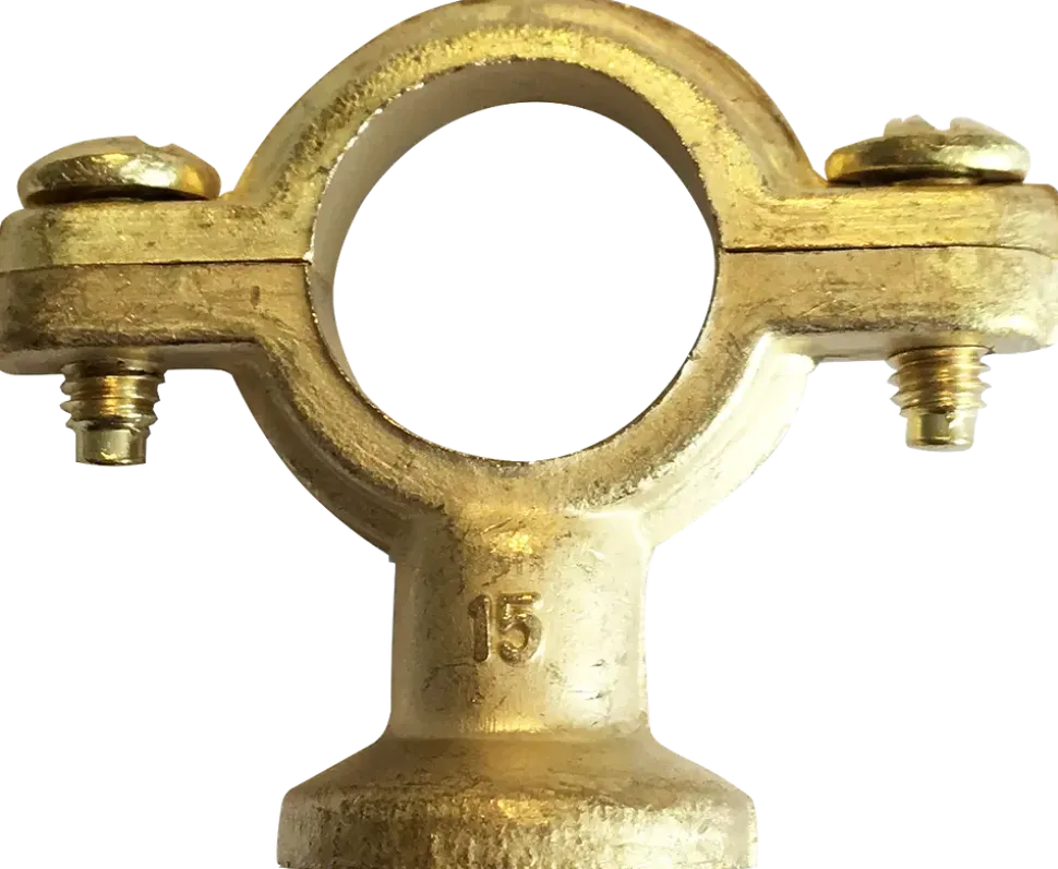 Rörklämma 15mm mässing 2 st