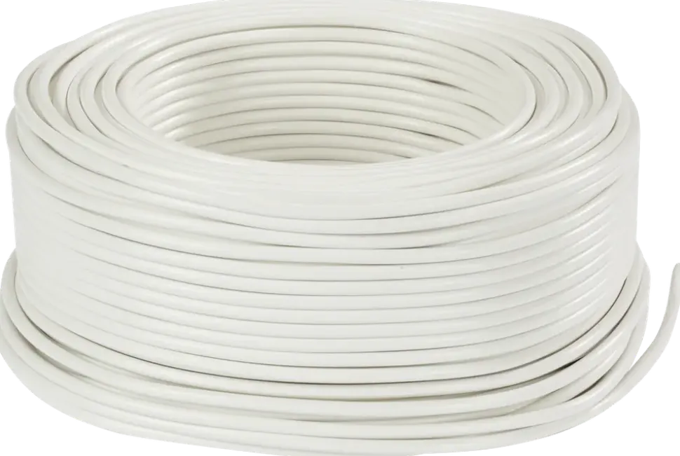 Rund kabel 2 x 0,75 mm² - vit