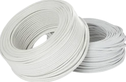 Rund kabel 2 x 0,75 mm² - vit