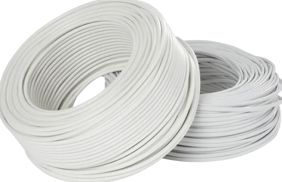 Rund kabel 2 x 0,75 mm² - vit
