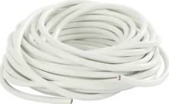 Rund kabel 2 x 0,75 mm² - vit