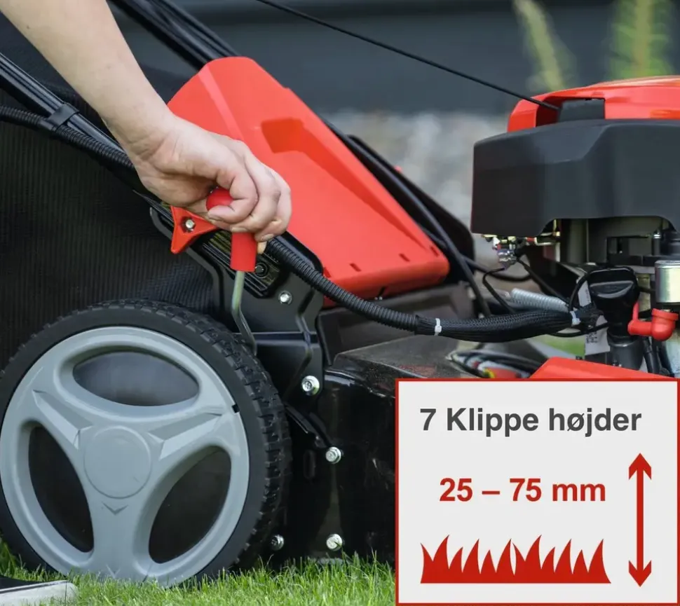 Scheppach bensindriven gräsklippare med el-start