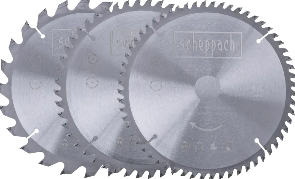 Scheppach cirkelklinga set 210 mm - 3 st