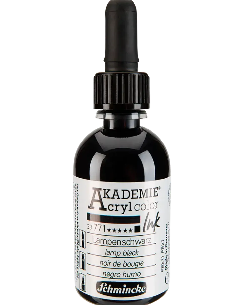 Schmincke Akryl Ink 50 ml – Lamp black