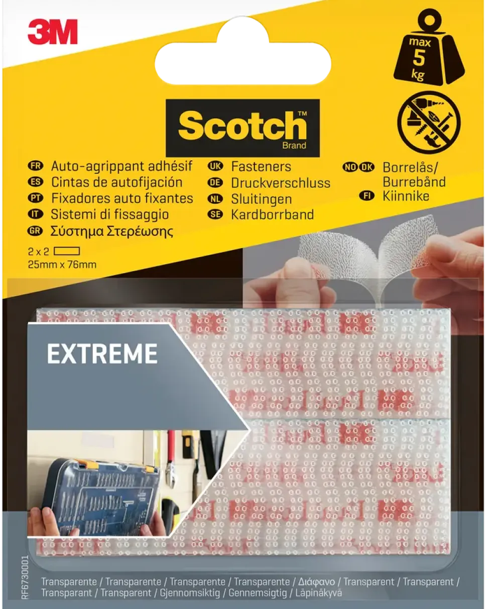 Scotch™ Ekstreme Fasteners Transparent - 25 x 75 mm