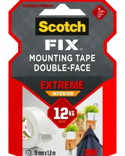 Scotch-FIX™ Dubbelhäftande tejp Extreme INDOOR 19 mm x 1,8 meter