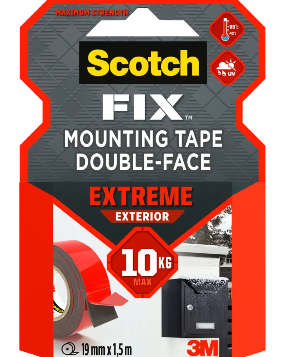 Scotch-FIX™ dubbelhäftande tejp Extreme OUTDOOR 19 mm x 1,8 meter
