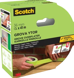 Scotch® Maskeringstejp för grova ytor 41 meter – 36 mm
