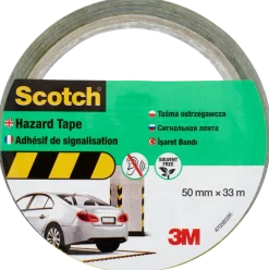 Scotch® Varningstejp svart/gul 50 mm x 33 meter