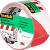 Scotch® Varningstejp vit/röd 50 mm x 33 meter