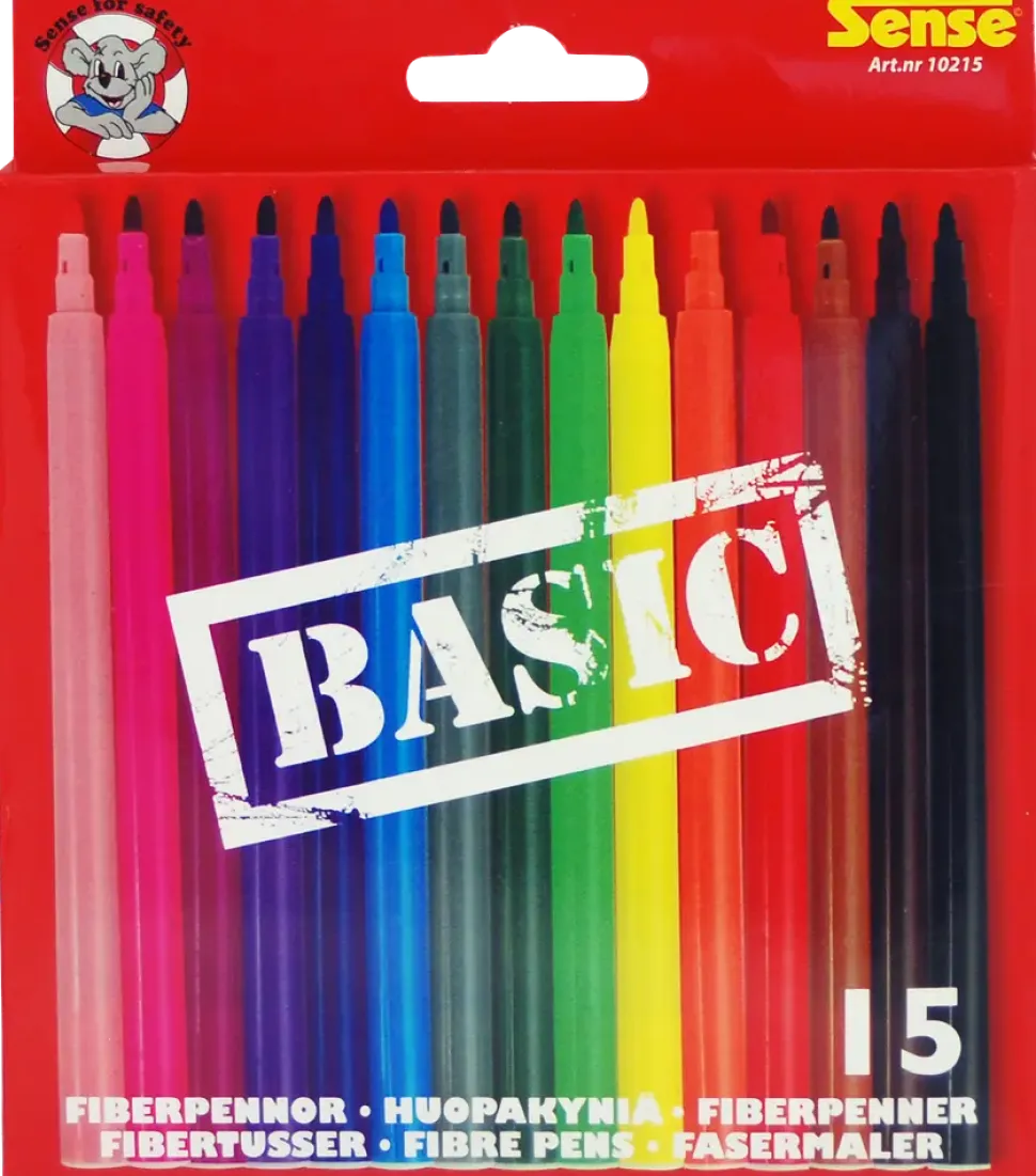 Sense fiberpennor Basic 15 st