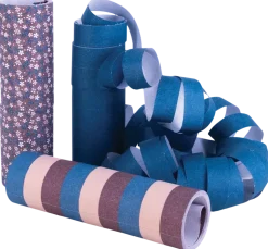 Serpentiner med blommigt tryck 3 st.