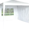 Sidoväggar paviljong vit 2x3 m 2-pack