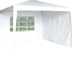 Sidoväggar paviljong vit 2x3 m 2-pack