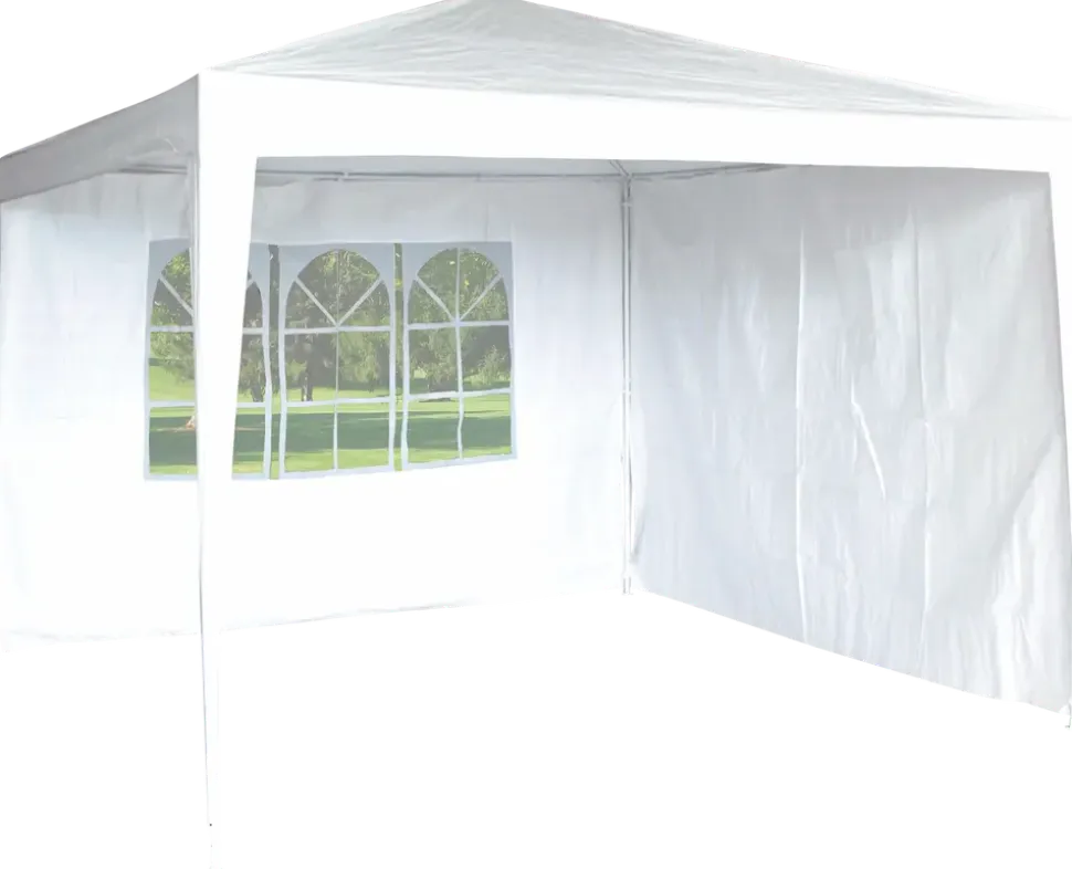 Sidoväggar paviljong vit 2x3 m 2-pack