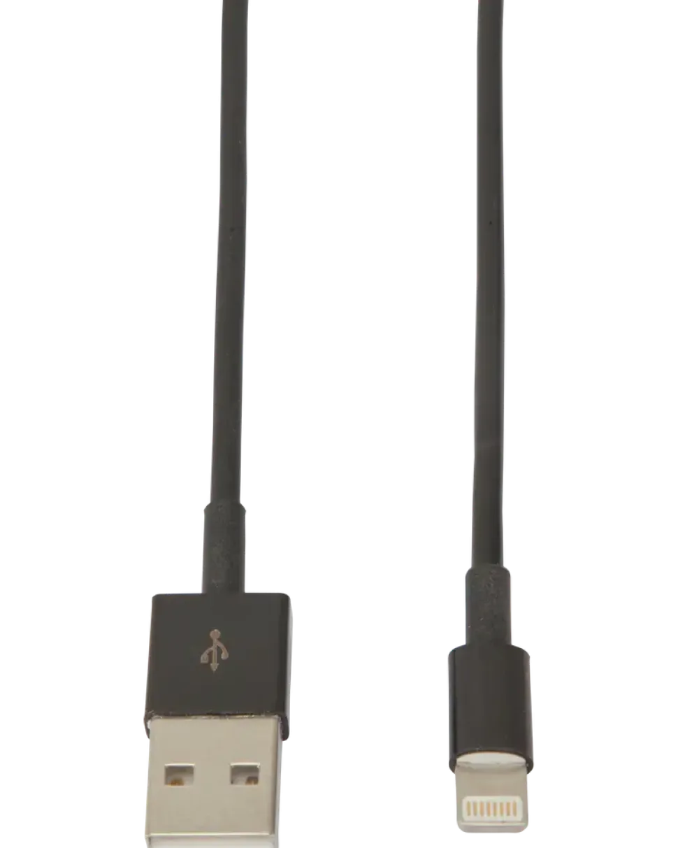 Sinox lightningkabel svart 2 m