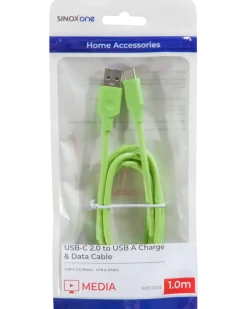 Sinox usb-c kabel grön 1 m