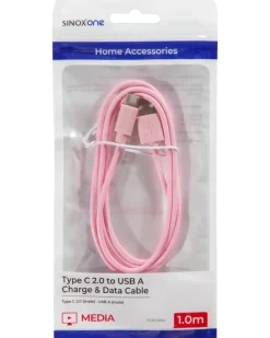 Sinox usb-c kabel rosa 1 m
