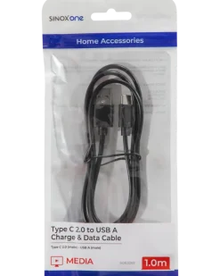 Sinox usb-c kabel svart 1 m