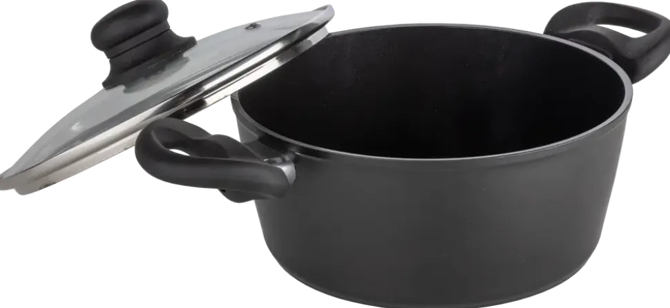 SJÖBO Gryta med lock 3,1 L - Stållook
