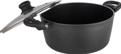 SJÖBO Gryta med lock 5,1 L - Stållook