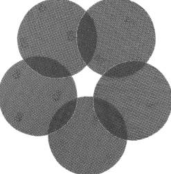 Slipnät Ø125 mm K80 5-pack