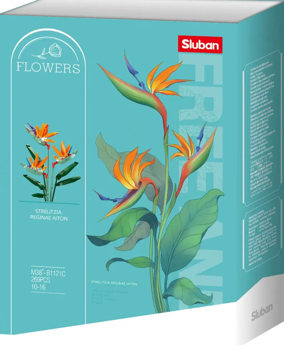 Sluban Blommor Paradisfågel M38-B1121C - 269 stycken