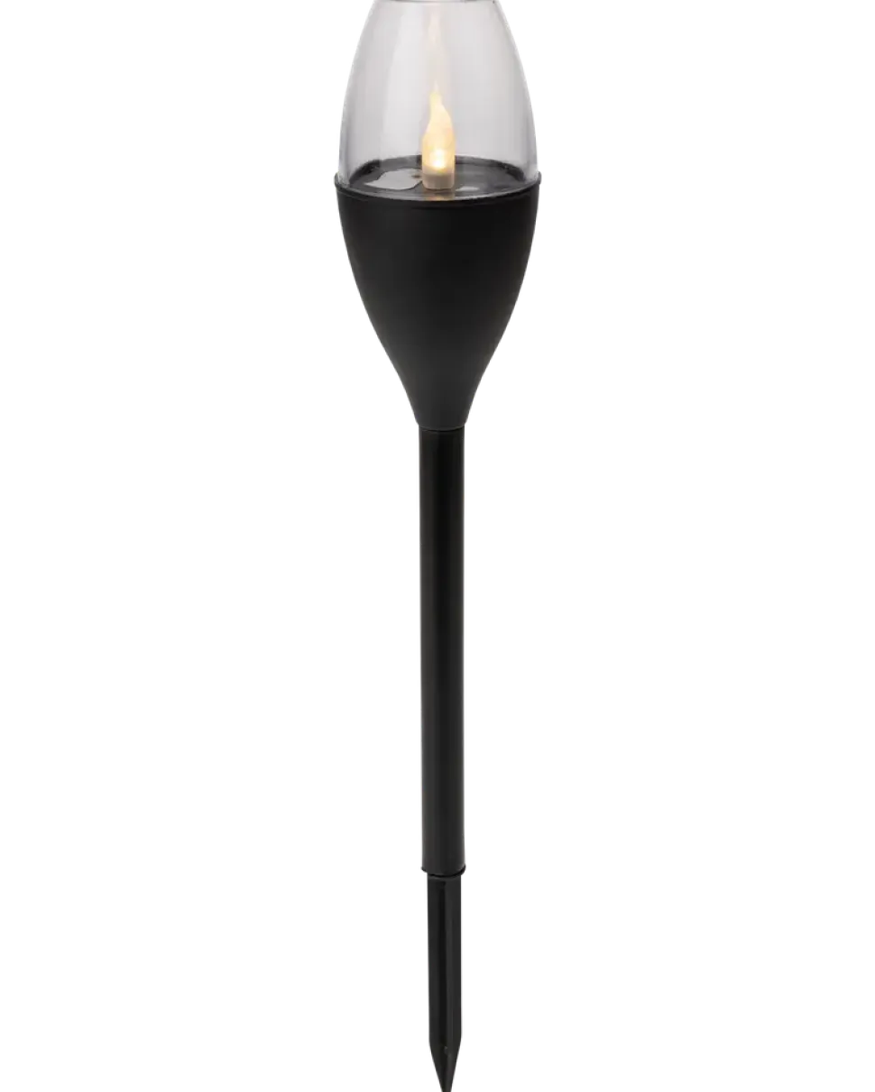 Solcellslampa flamma på spett 32 cm