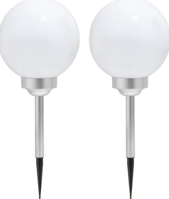 Solcellslampa LED 43 cm 2 st
