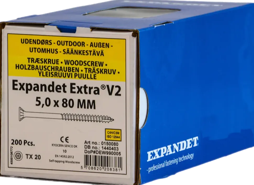 Spånskruv 5X80 mm Tx20 200 st